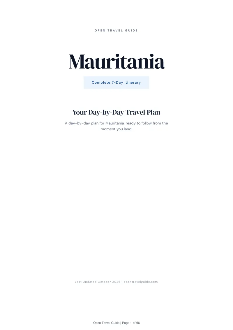 Mauritania 7-Day Itinerary: Cover