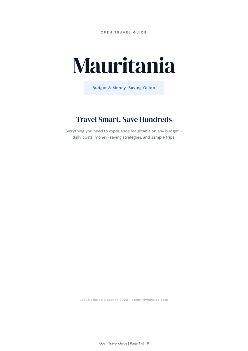 Mauritania Budget & Money-Saving Guide: Cover