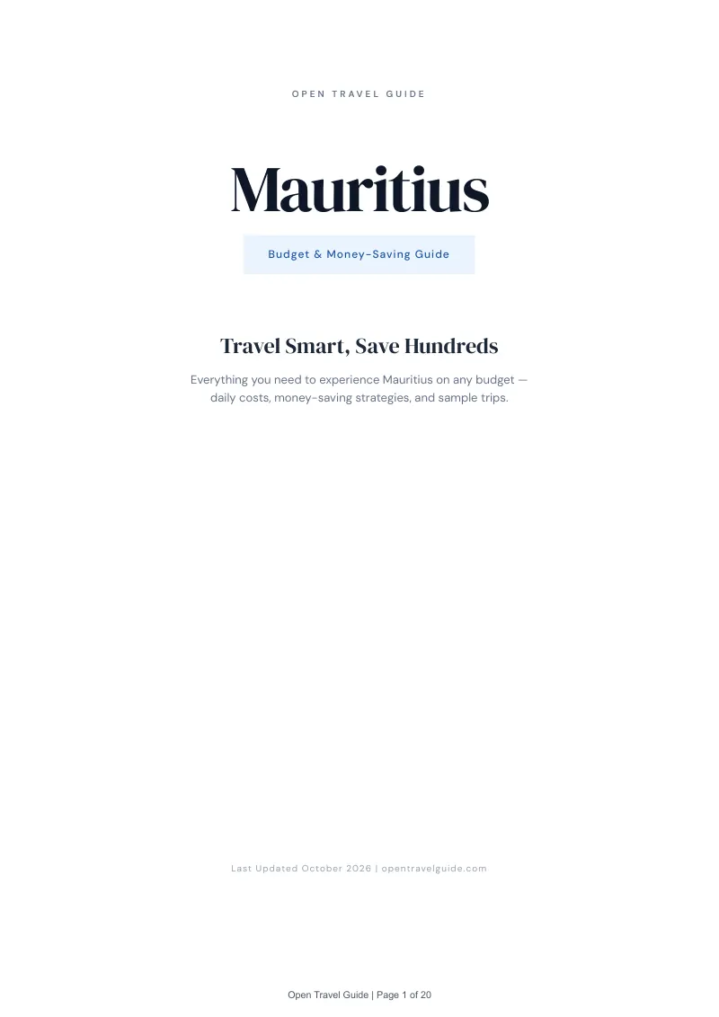 Mauritius Budget & Money-Saving Guide: Cover