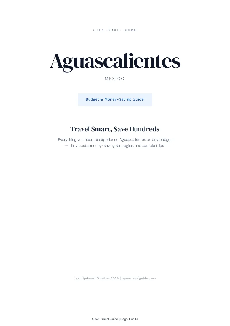 Aguascalientes Budget & Money-Saving Guide: Cover