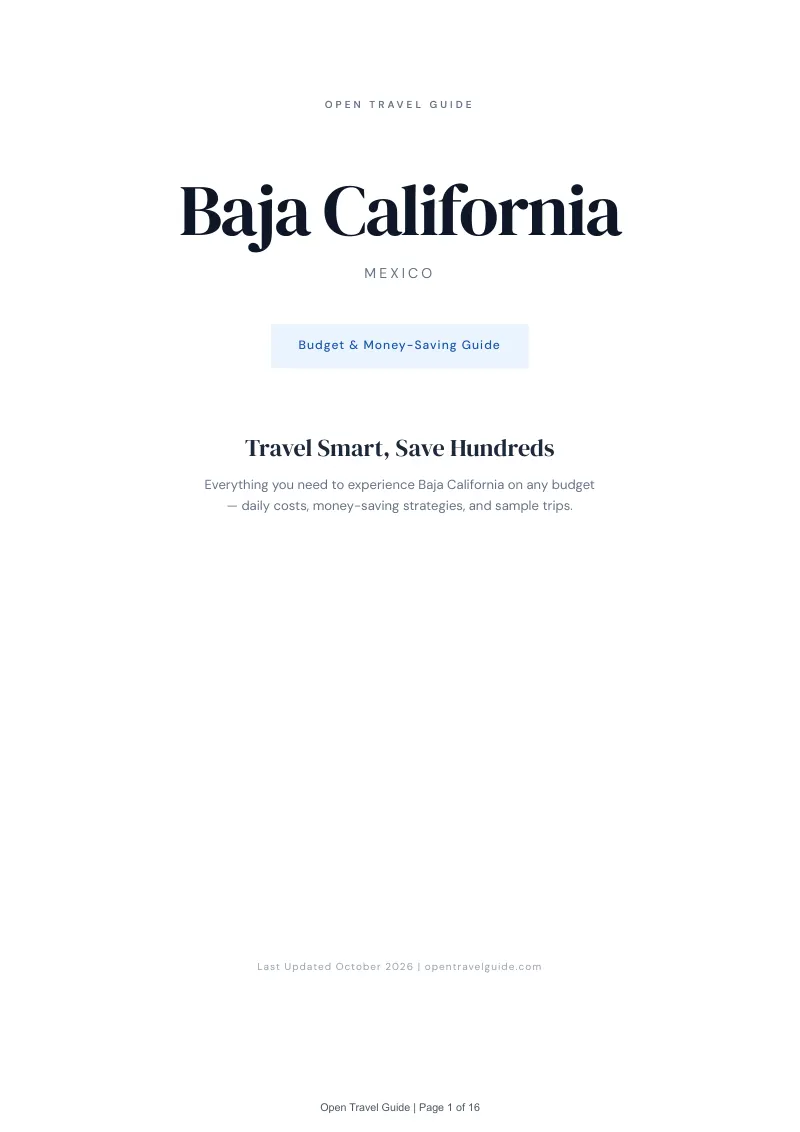 Baja California Budget & Money-Saving Guide: Cover