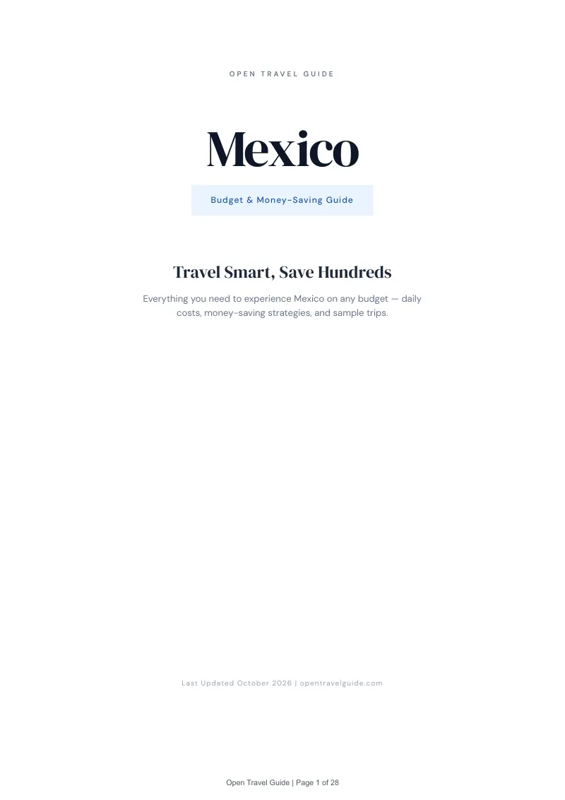 Mexico Budget & Money-Saving Guide: Cover