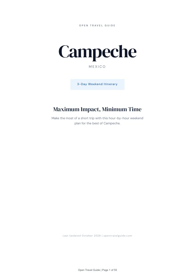 Campeche 3-Day Weekend Itinerary: Cover