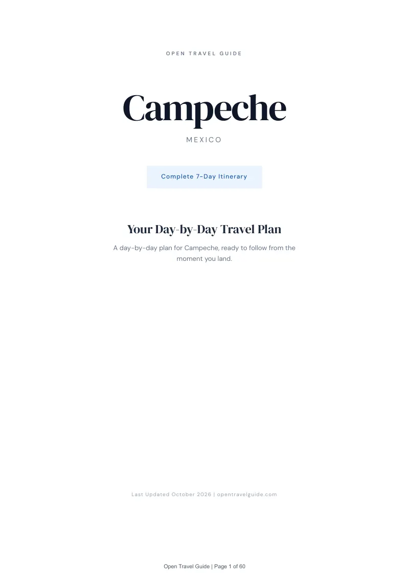 Campeche 7-Day Itinerary: Cover