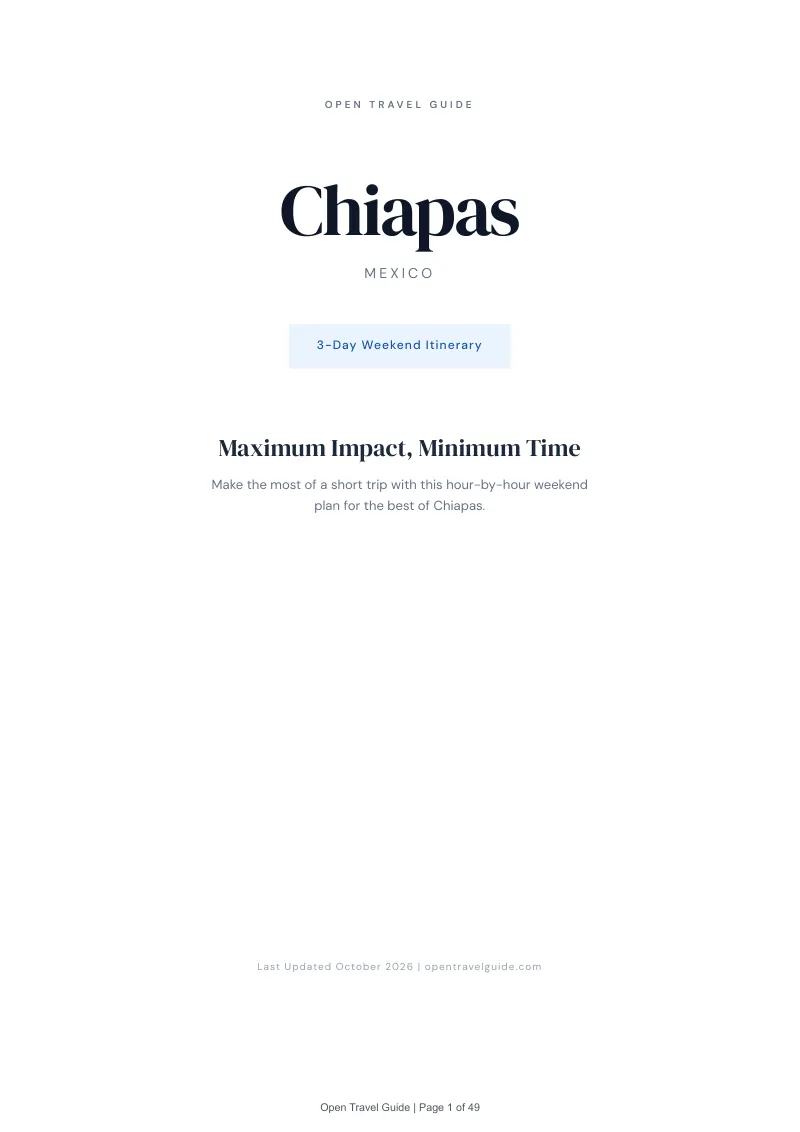Chiapas 3-Day Weekend Itinerary: Cover