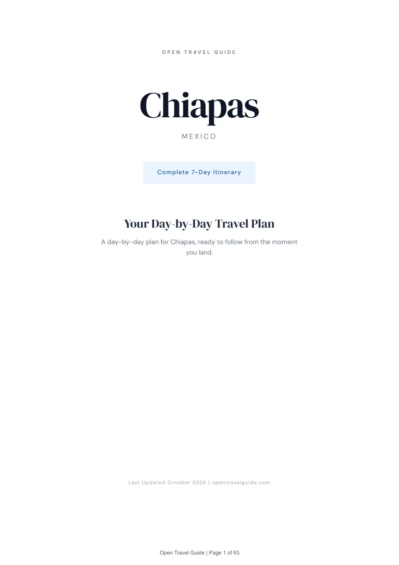 Chiapas 7-Day Itinerary: Cover