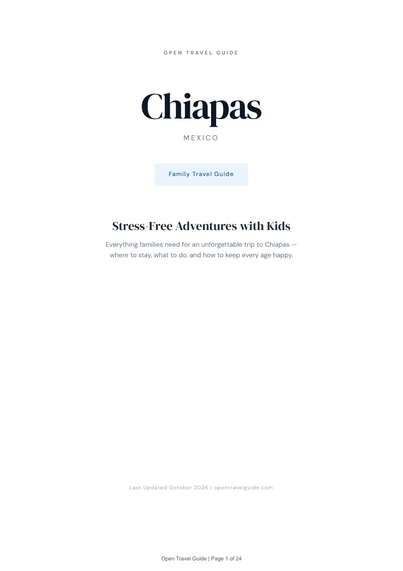 Chiapas Family Travel Guide: Cover