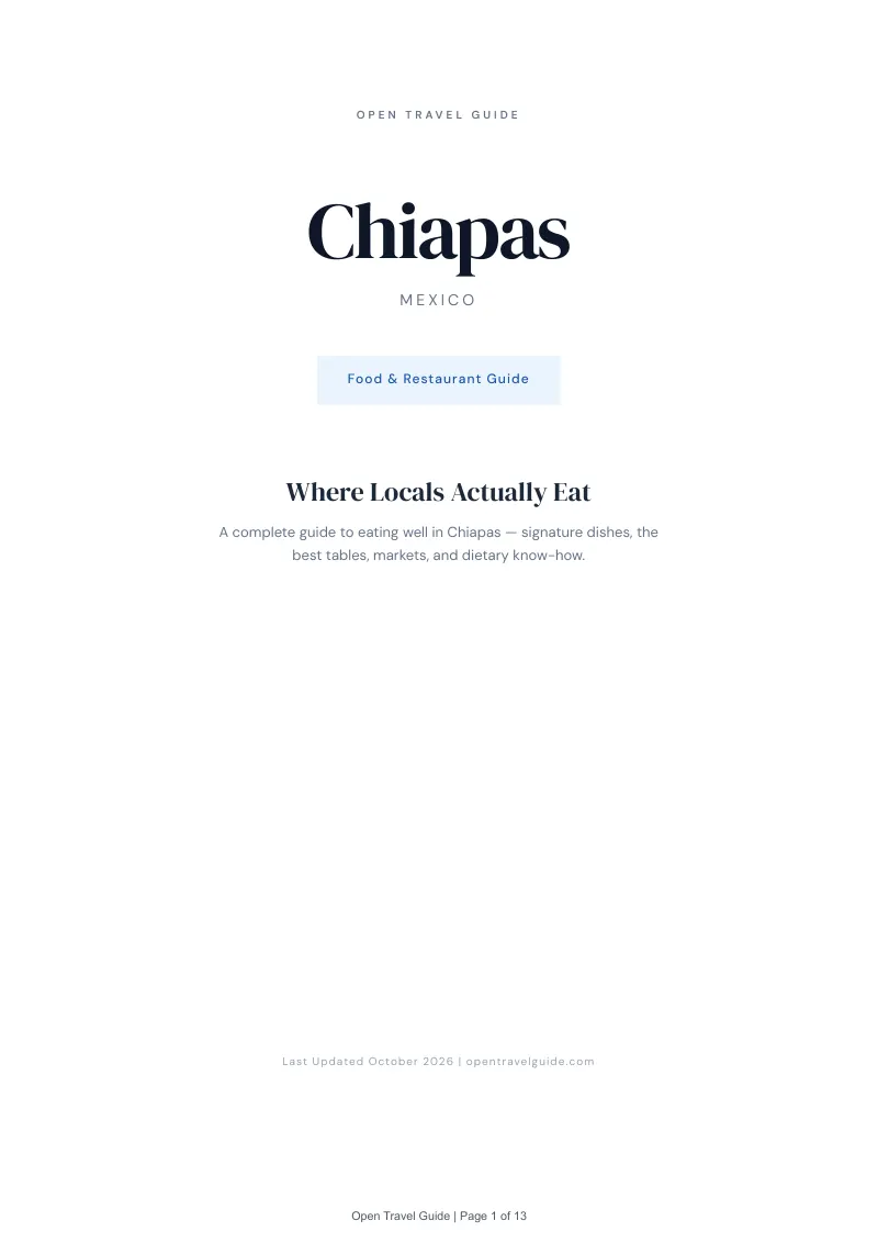 Chiapas Food & Restaurant Guide: Cover