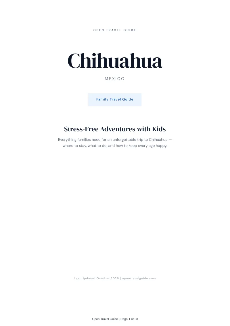 Chihuahua Family Travel Guide: Cover