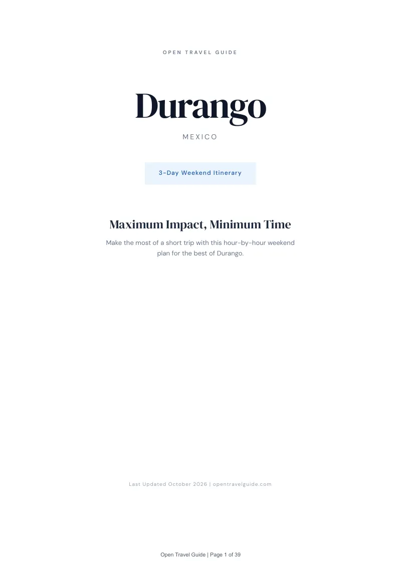 Durango 3-Day Weekend Itinerary: Cover