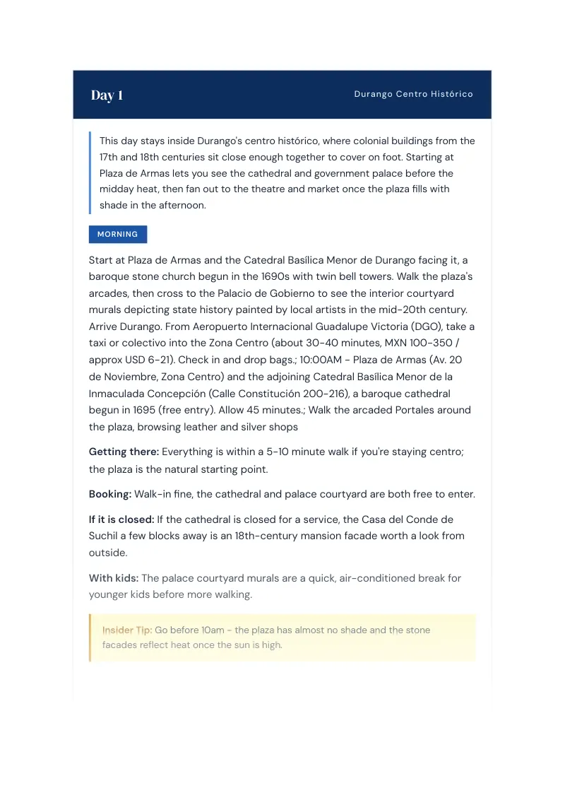 Durango 3-Day Weekend Itinerary: Day 1