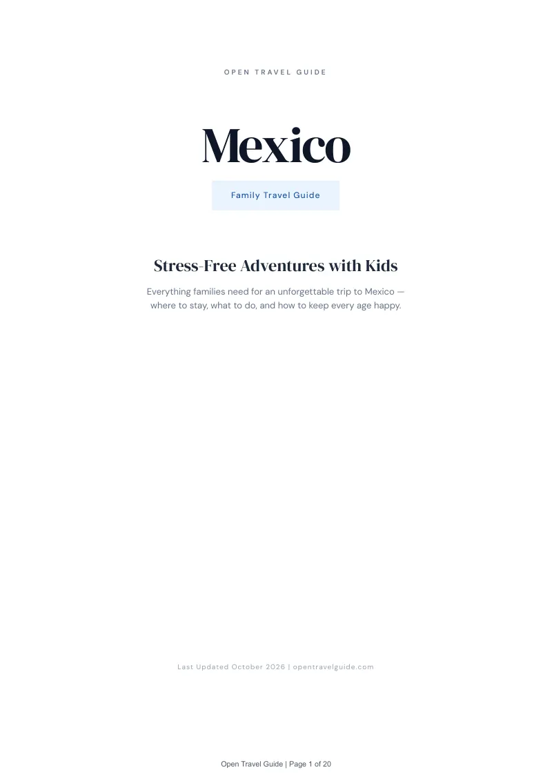Mexico Family Travel Guide: Cover