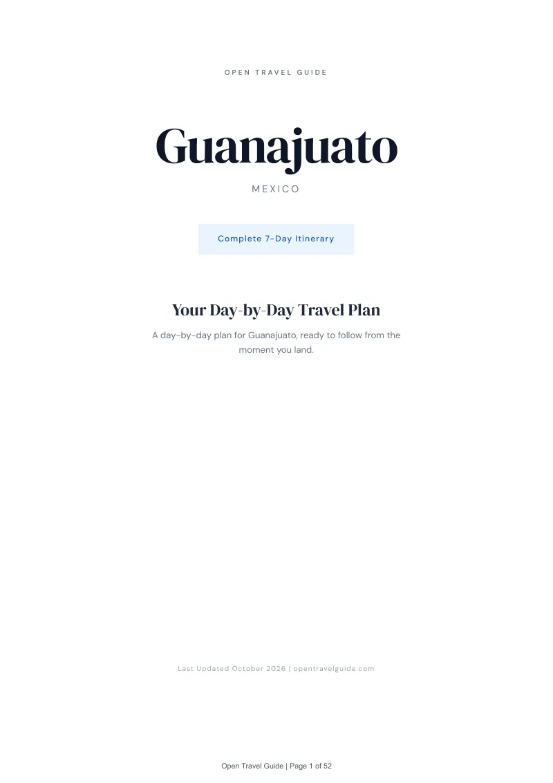 Guanajuato 7-Day Itinerary: Cover
