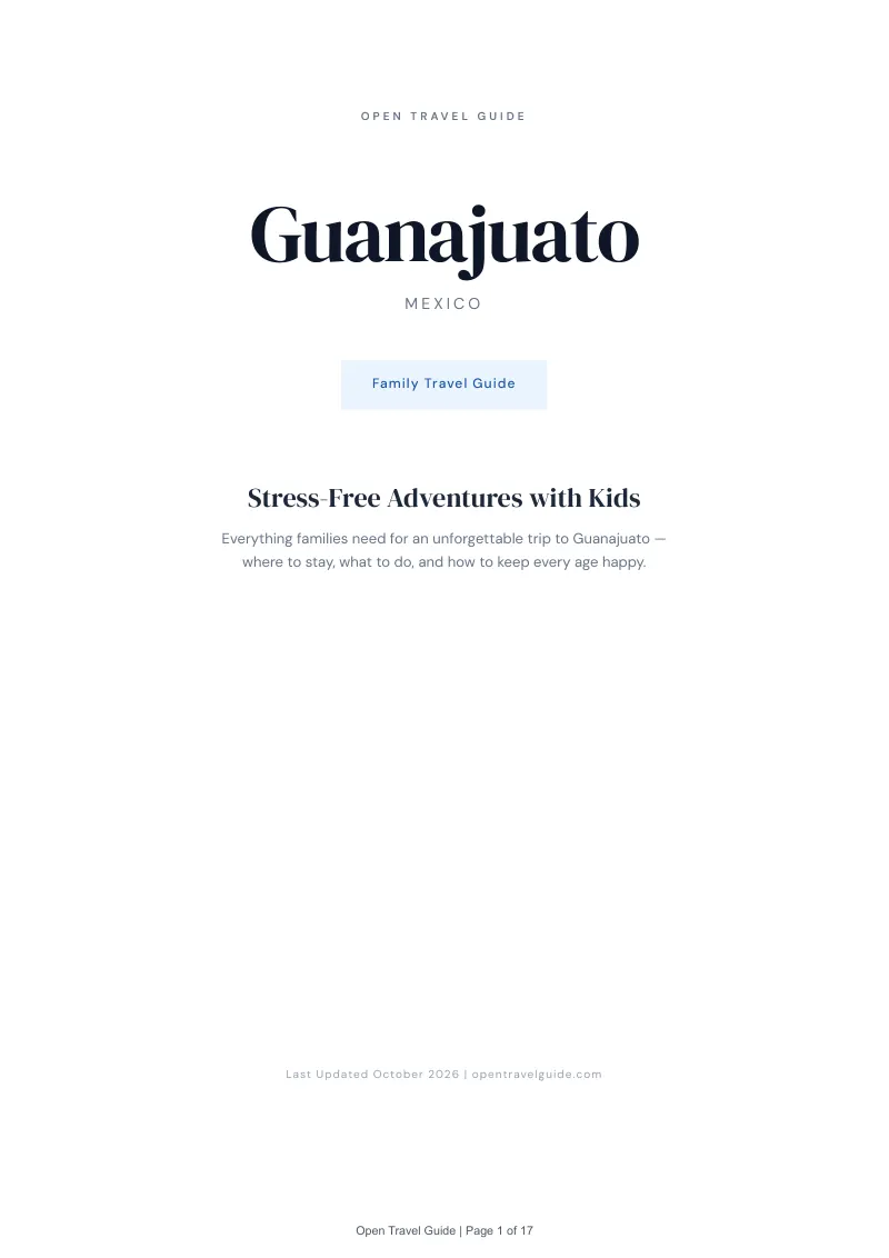 Guanajuato Family Travel Guide: Cover