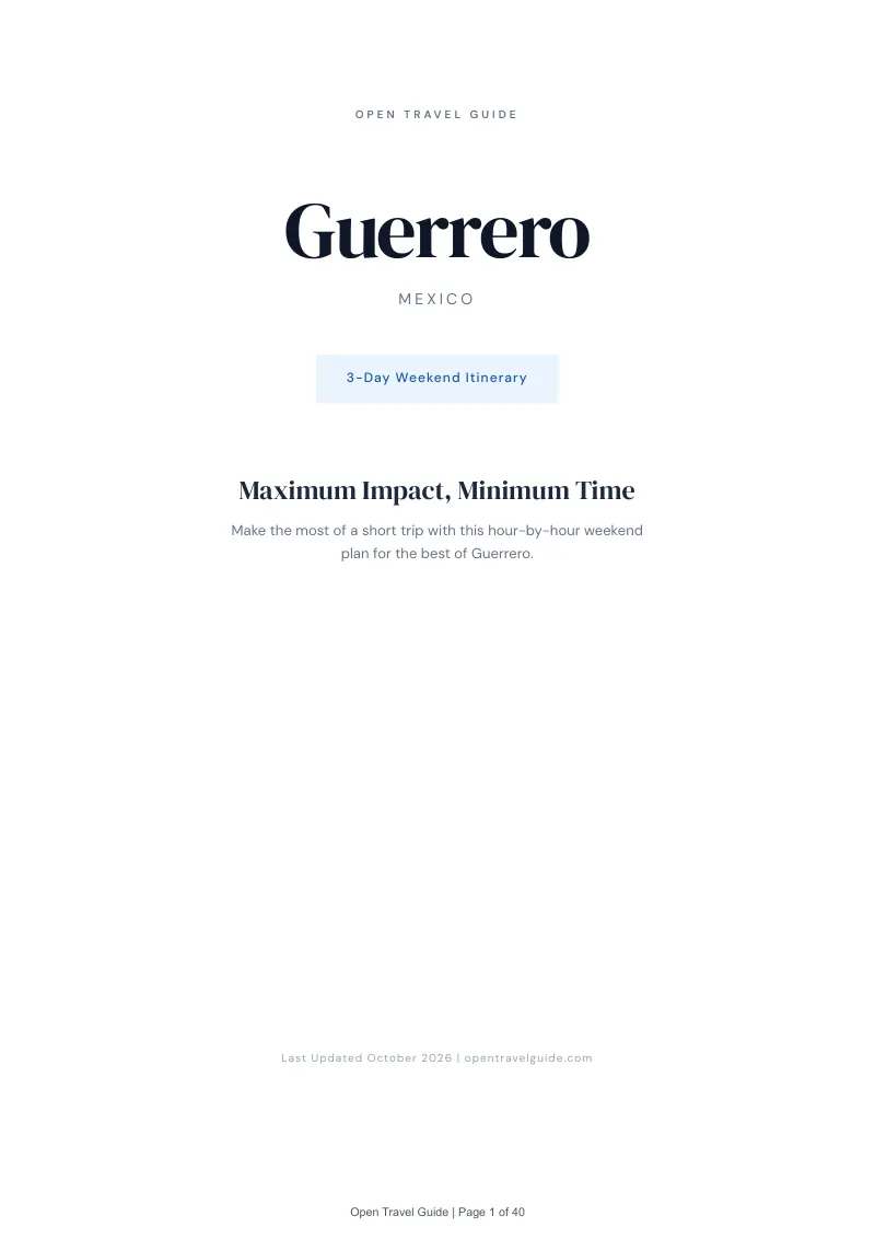 Guerrero 3-Day Weekend Itinerary: Cover
