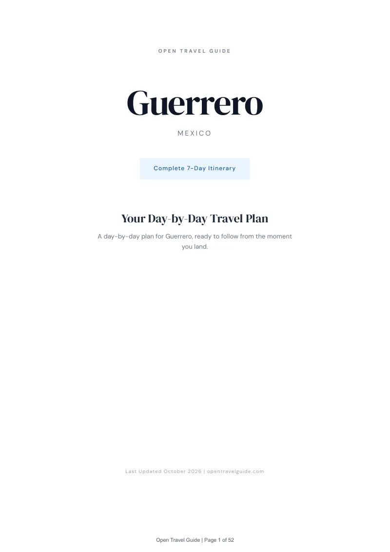 Guerrero 7-Day Itinerary: Cover