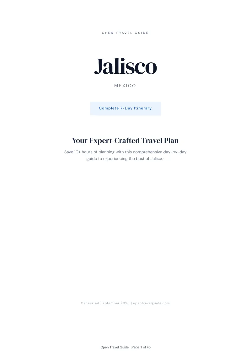 Jalisco Complete Travel Bundle: 7-day itinerary · Cover