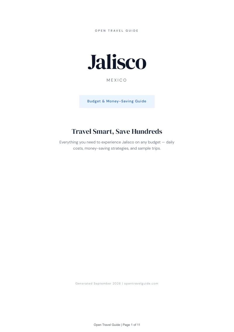 Jalisco Complete Travel Bundle: Budget guide · Cover