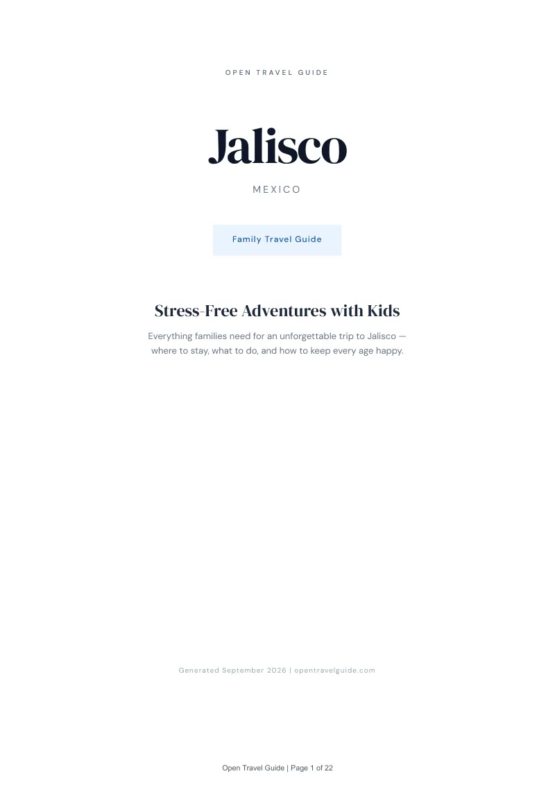 Jalisco Complete Travel Bundle: Family guide · Cover