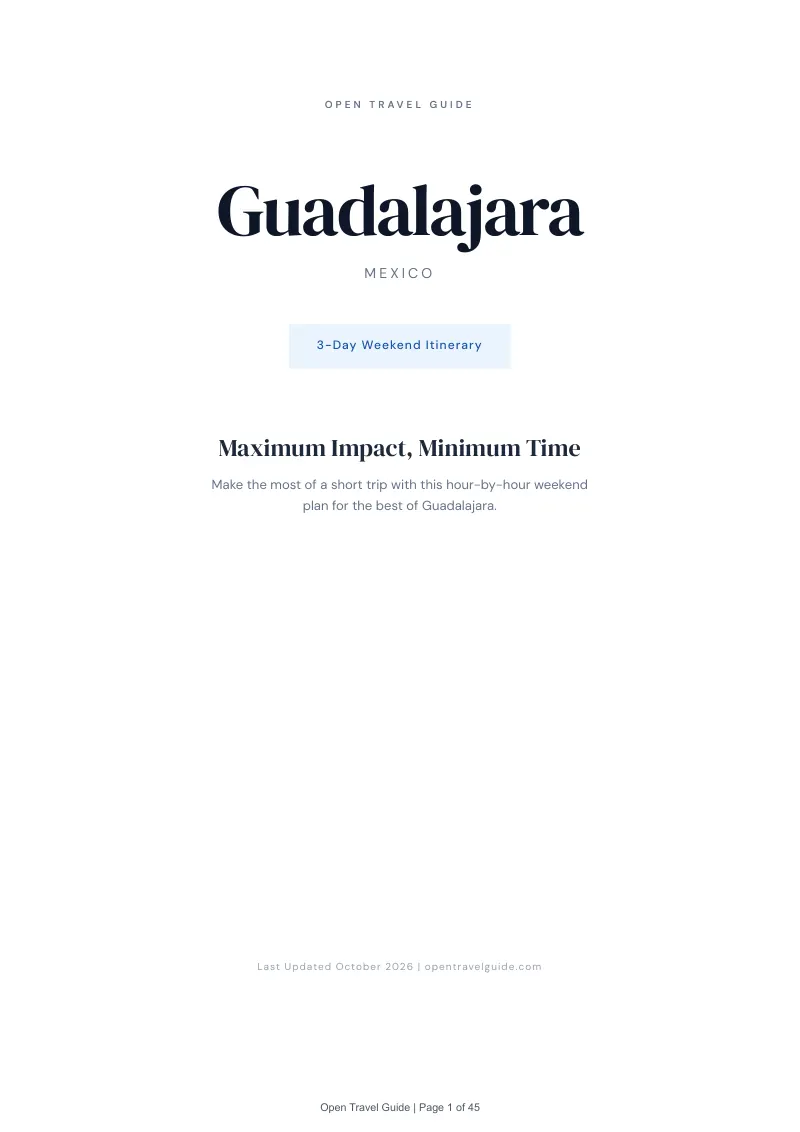 Guadalajara 3-Day Weekend Itinerary: Cover
