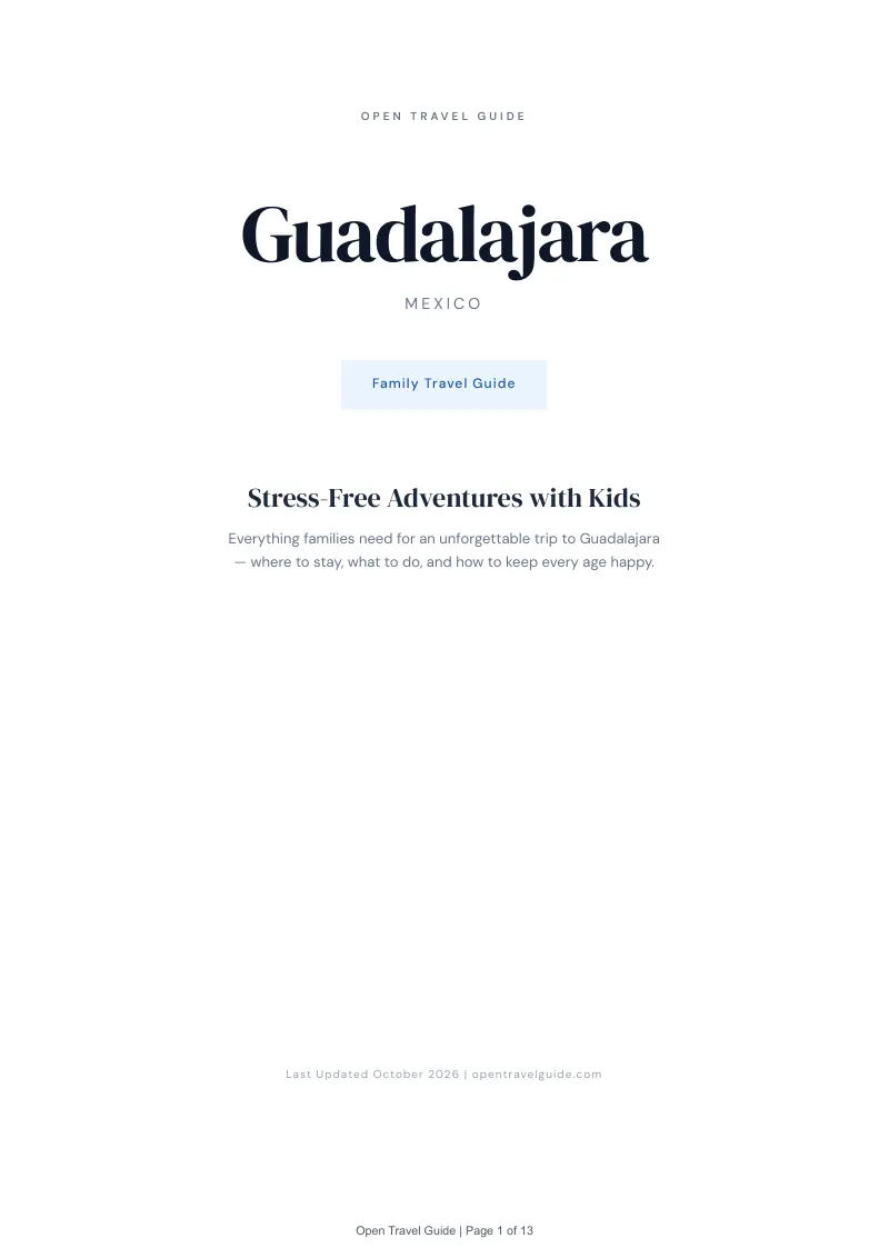 Guadalajara Family Travel Guide: Cover