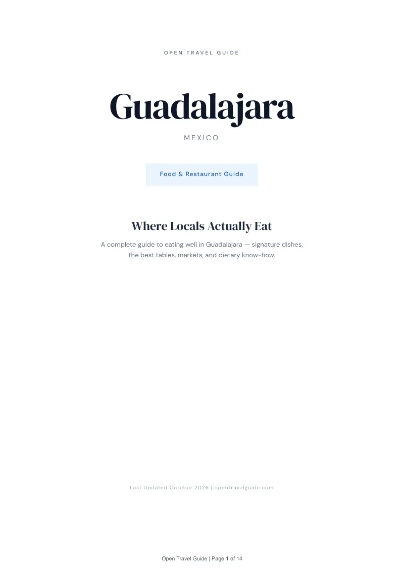 Guadalajara Food & Restaurant Guide: Cover