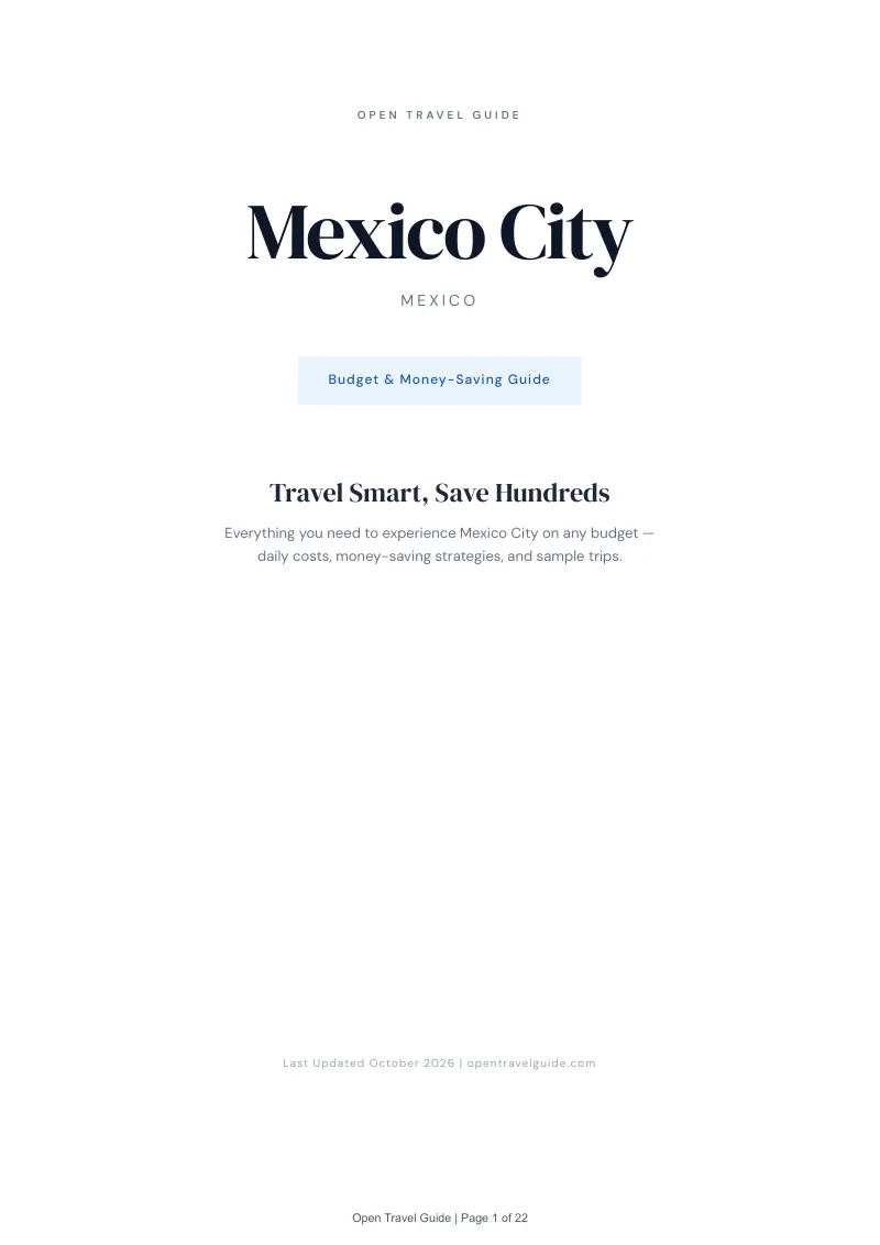 Mexico City Budget & Money-Saving Guide: Cover