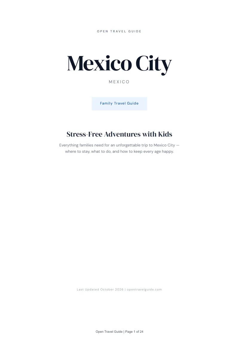 Mexico City Family Travel Guide: Cover
