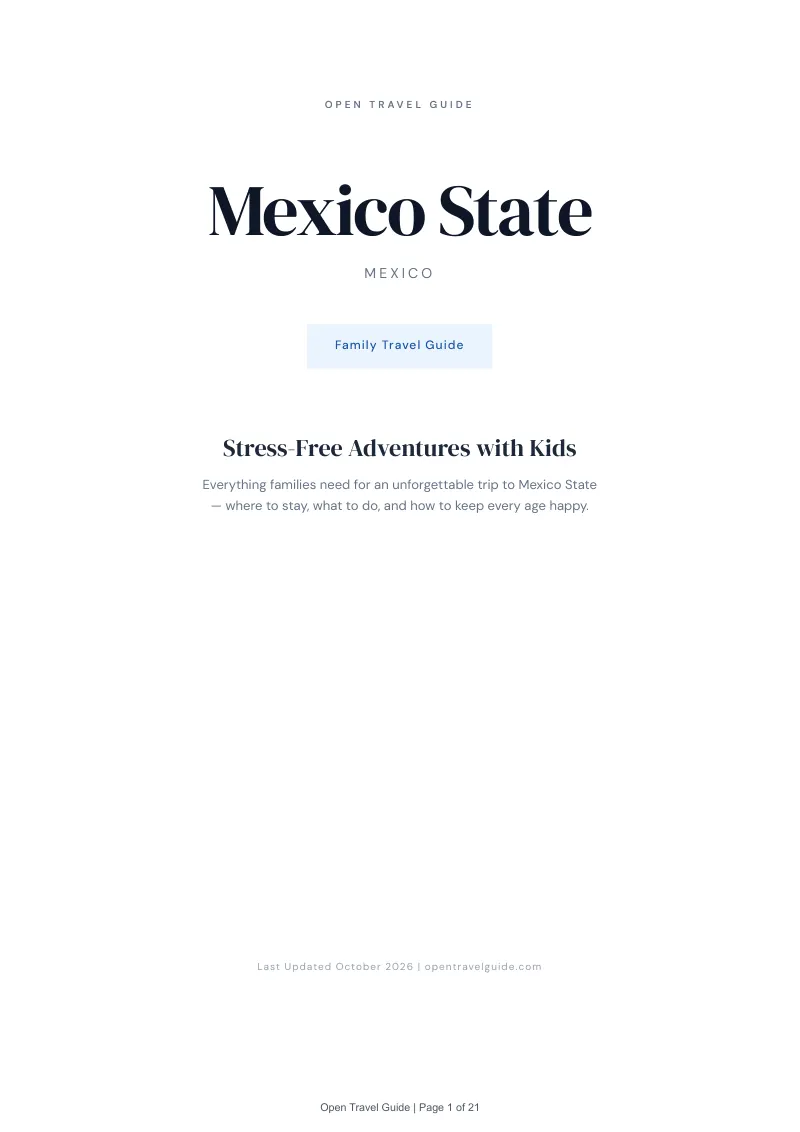 Mexico State Family Travel Guide: Cover