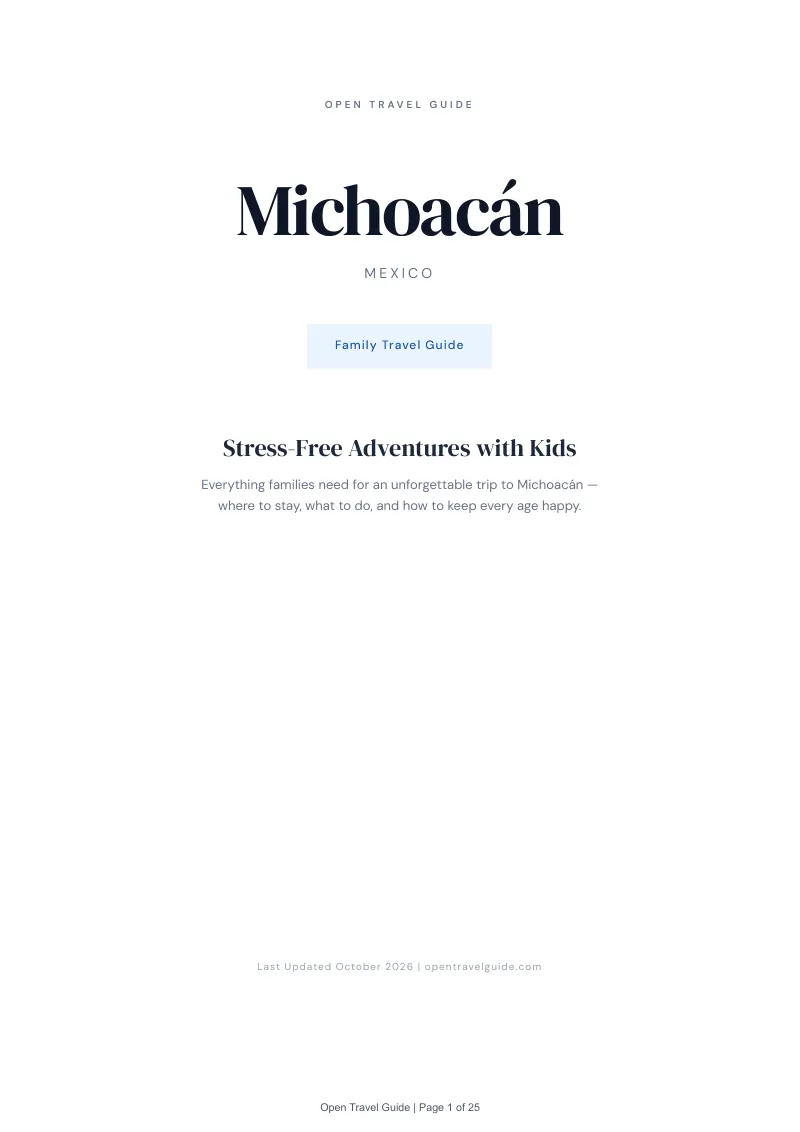 Michoacán Family Travel Guide: Cover