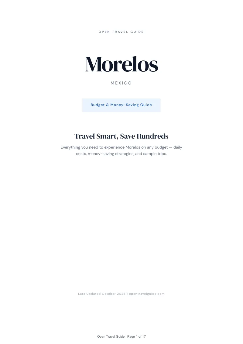 Morelos Budget & Money-Saving Guide: Cover