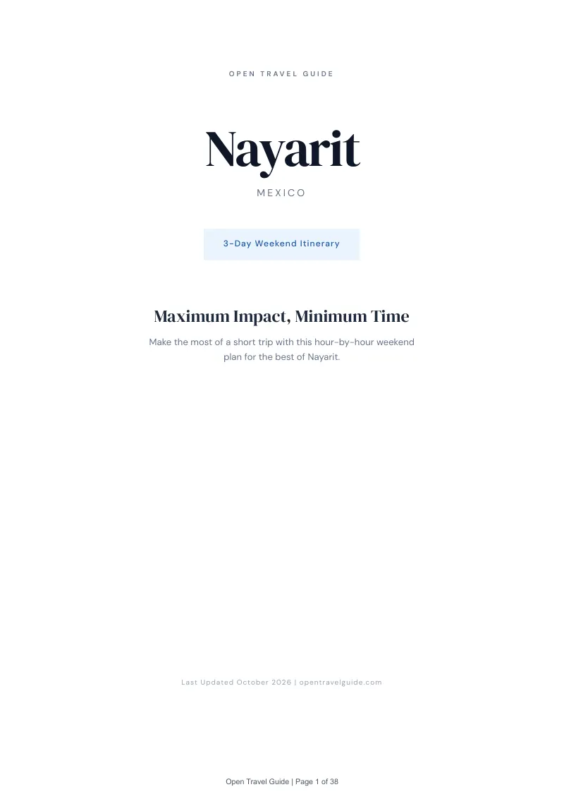 Nayarit 3-Day Weekend Itinerary: Cover