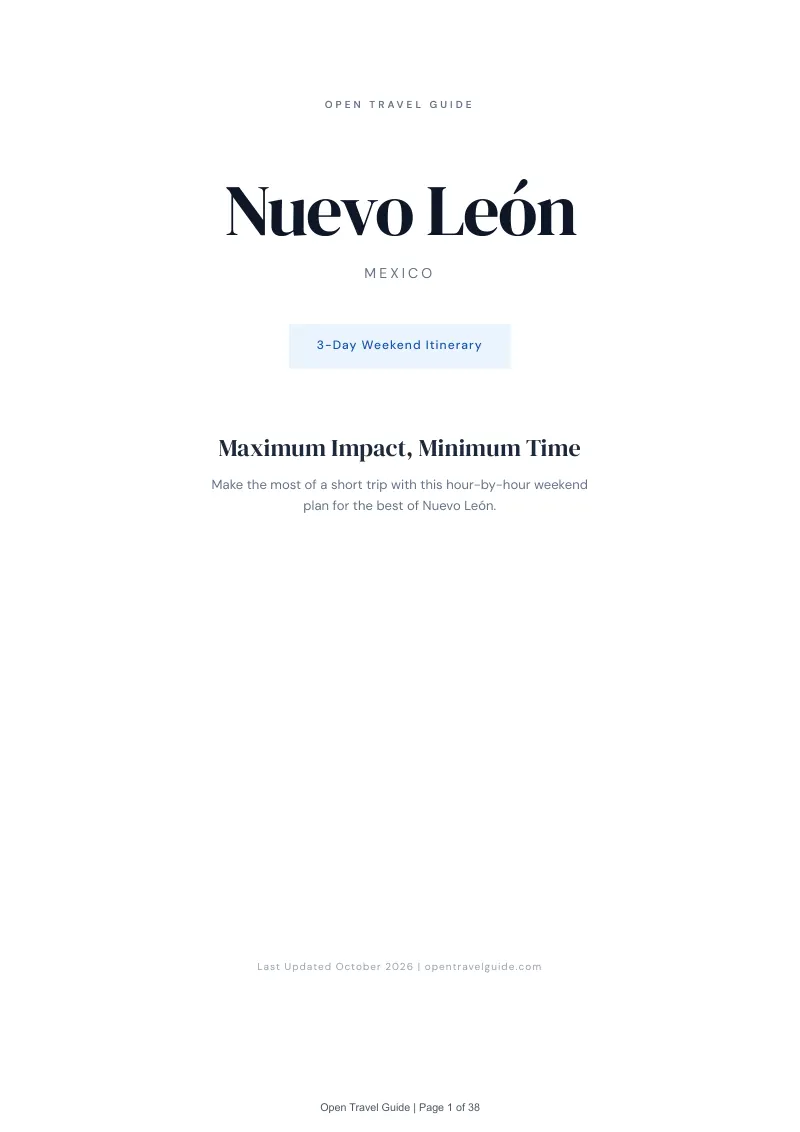 Nuevo León 3-Day Weekend Itinerary: Cover
