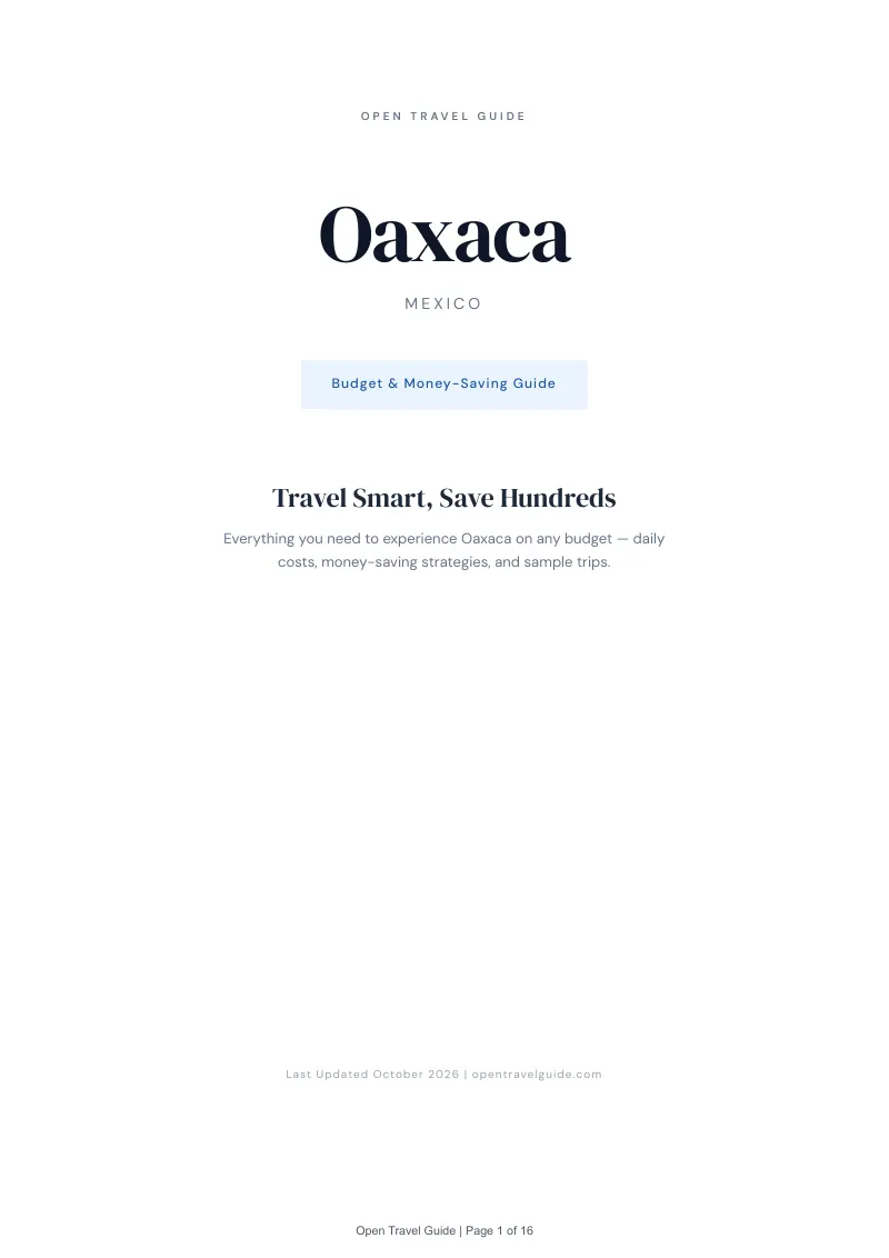 Oaxaca Budget & Money-Saving Guide: Cover