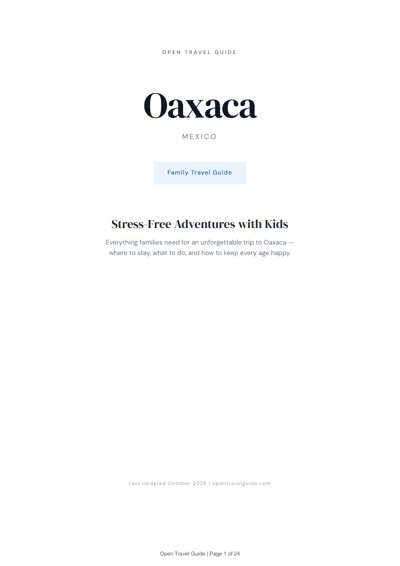 Oaxaca Family Travel Guide: Cover