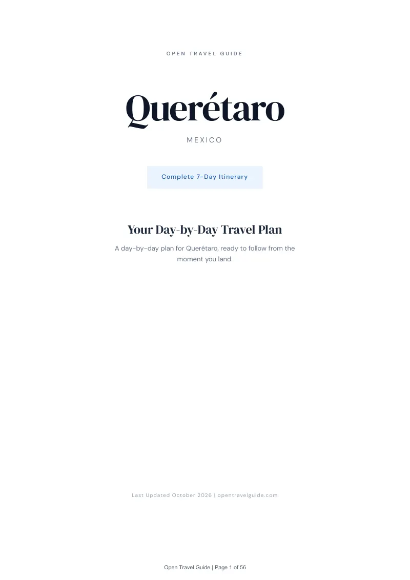 Querétaro 7-Day Itinerary: Cover