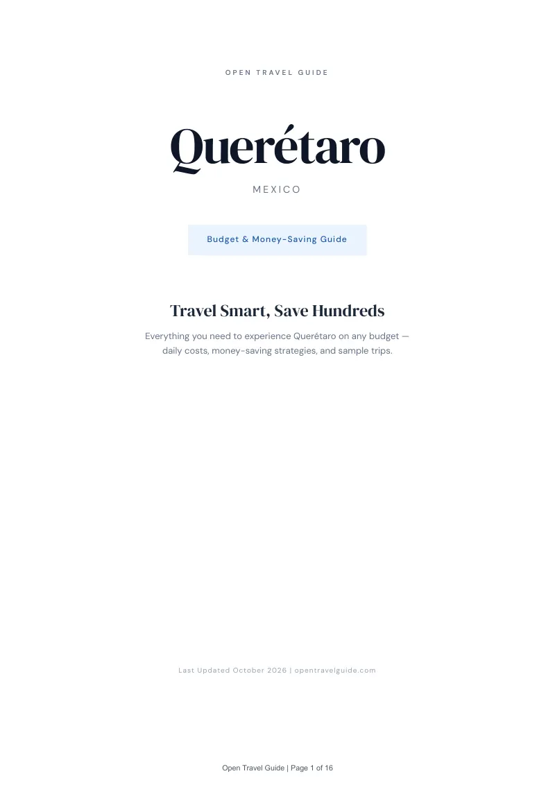 Querétaro Budget & Money-Saving Guide: Cover