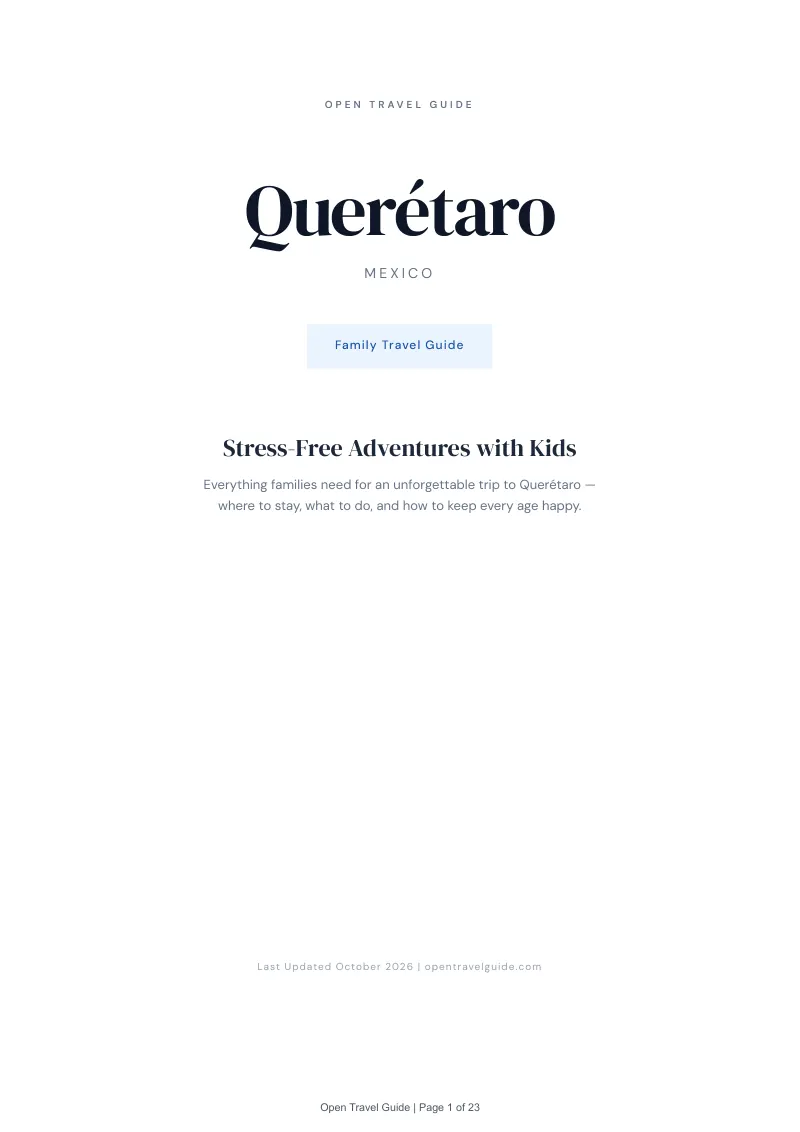 Querétaro Family Travel Guide: Cover