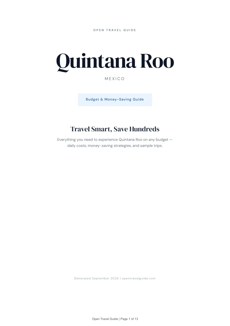 Quintana Roo Complete Travel Bundle: Budget guide · Cover