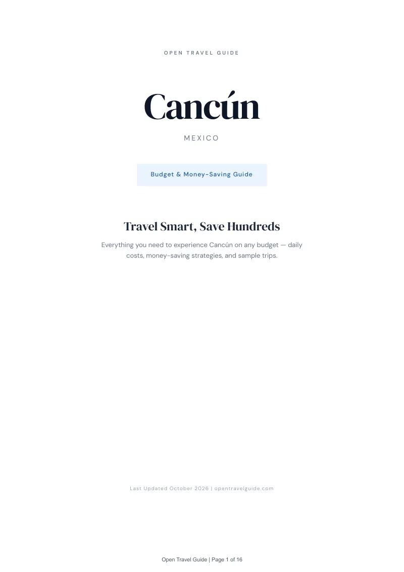 Cancun Budget & Money-Saving Guide: Cover