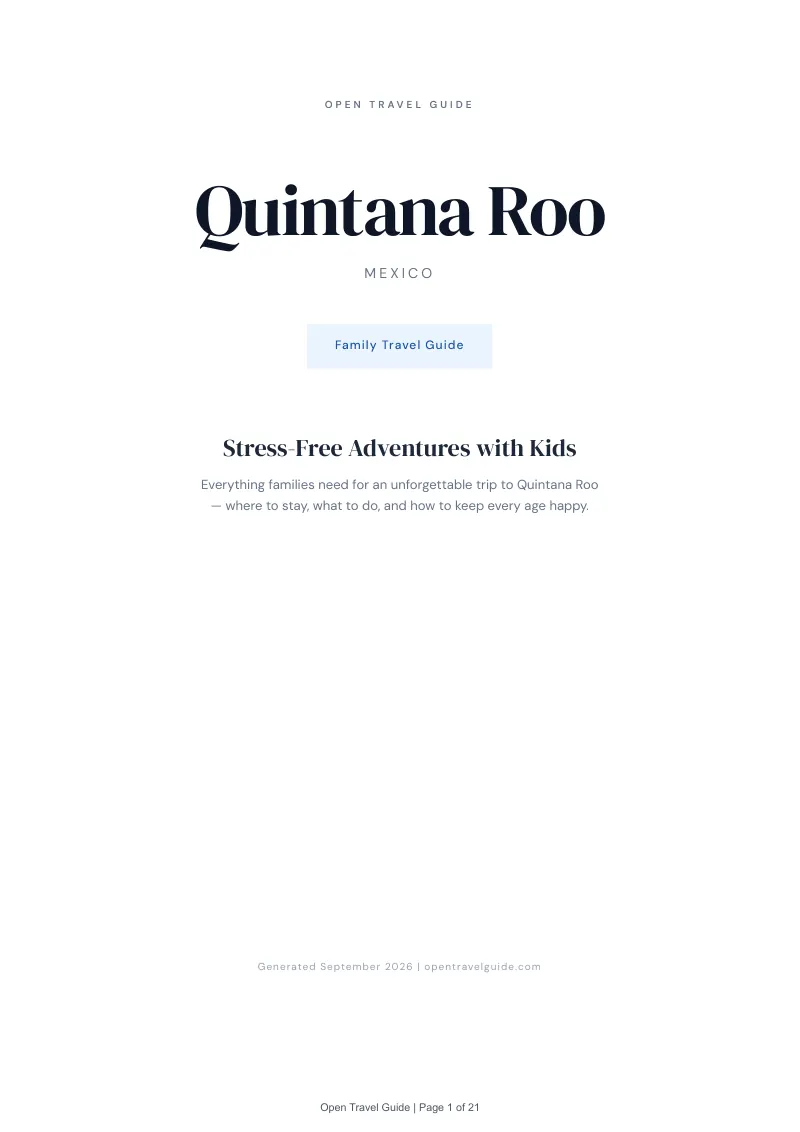 Quintana Roo Complete Travel Bundle: Family guide · Cover
