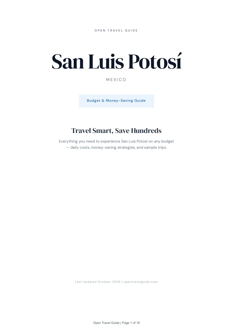 San Luis Potosí Budget & Money-Saving Guide: Cover