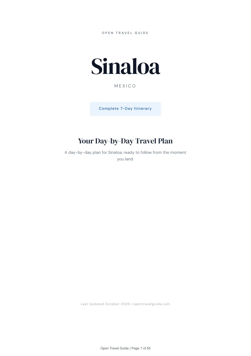 Sinaloa 7-Day Itinerary: Cover