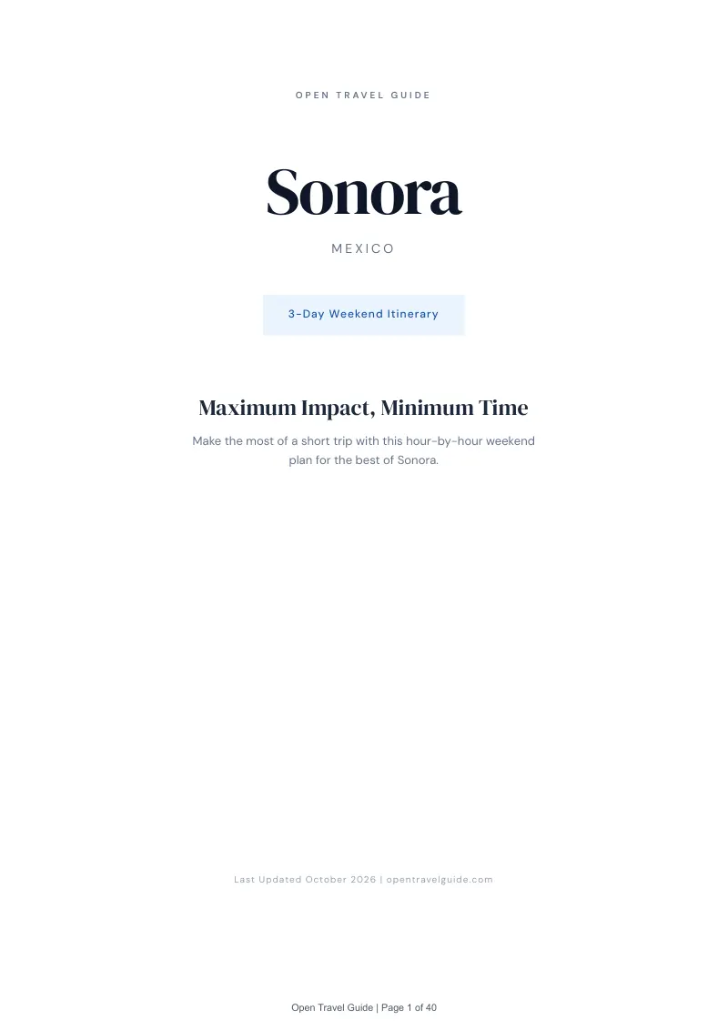 Sonora 3-Day Weekend Itinerary: Cover