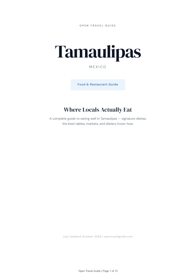 Tamaulipas Food & Restaurant Guide: Cover