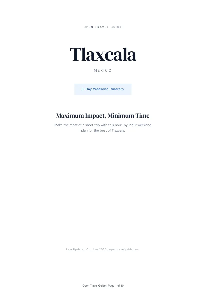 Tlaxcala 3-Day Weekend Itinerary: Cover