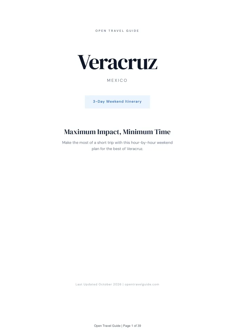 Veracruz 3-Day Weekend Itinerary: Cover