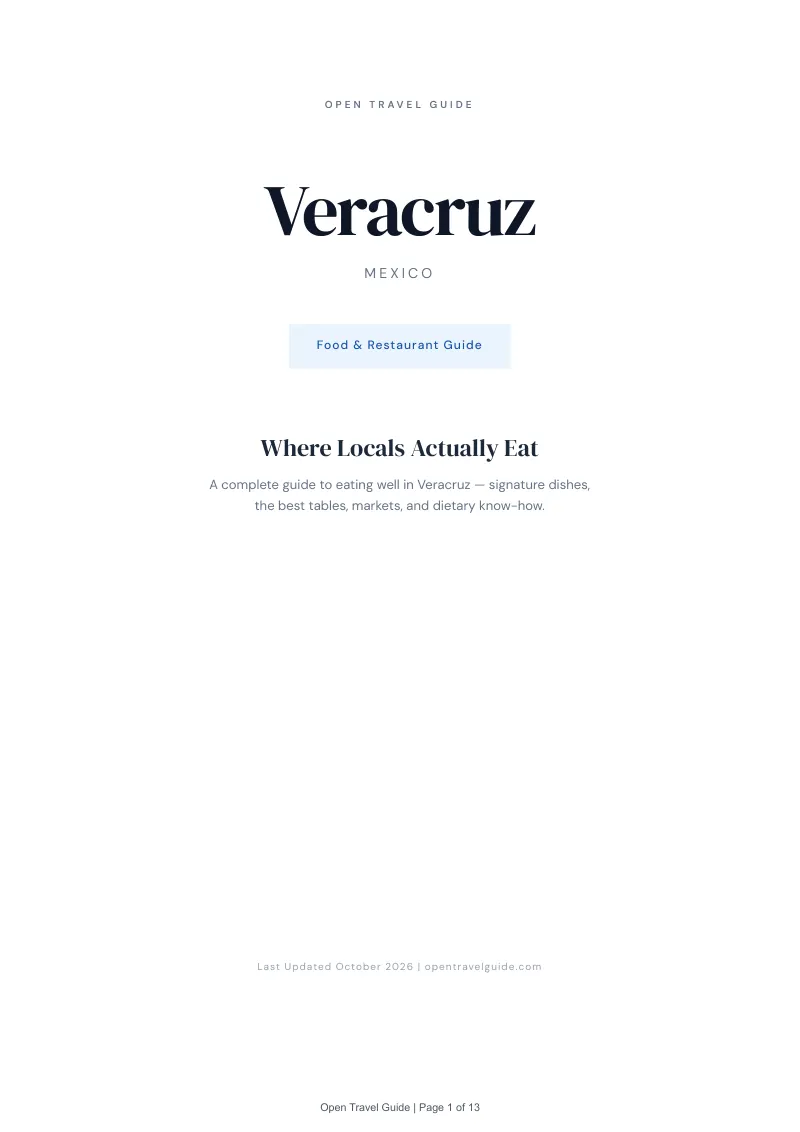 Veracruz Food & Restaurant Guide: Cover