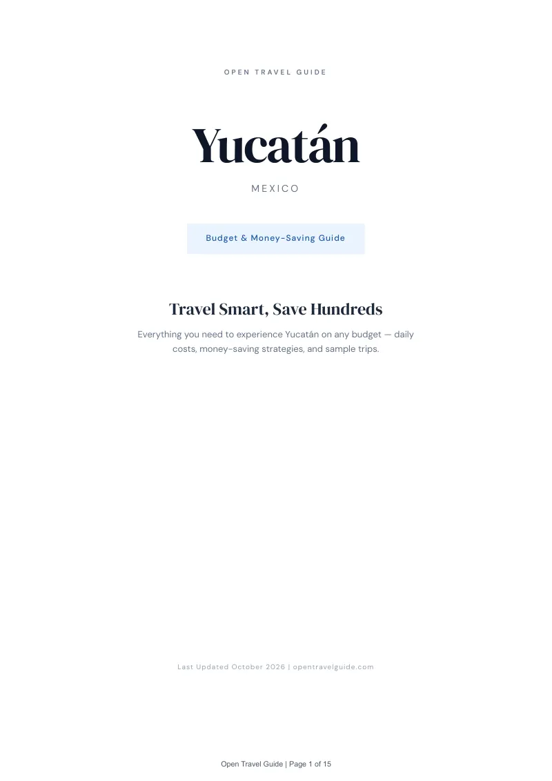 Yucatán Budget & Money-Saving Guide: Cover
