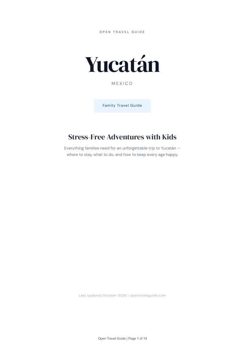Yucatán Family Travel Guide: Cover
